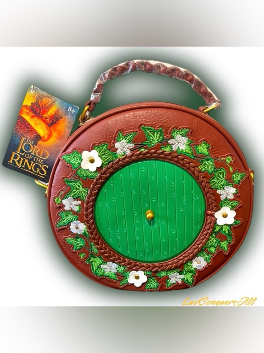 Loungefly The Lord of the Rings Floral Hobbit Door Figural Crossbody Bag